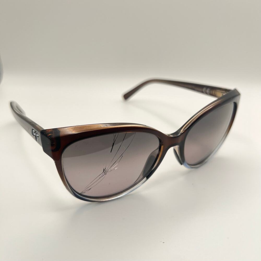 Maui Jim Olu Olu MJ537-01F Sunglasses Brown Blue READ DESC 57-17